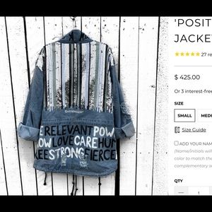 Wren and Glory hand painted denim jacket